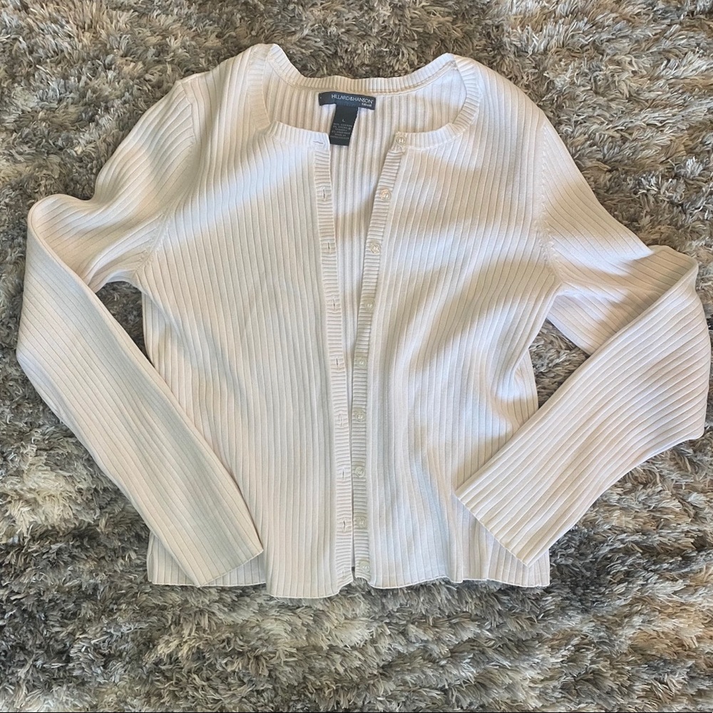 Hillard & Hanson white sweater